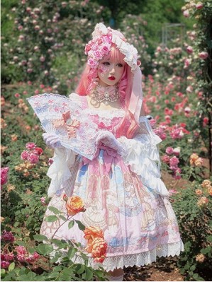 Diamond Honey Palace Dancing Cats Lolita Dress JSK (DH15)